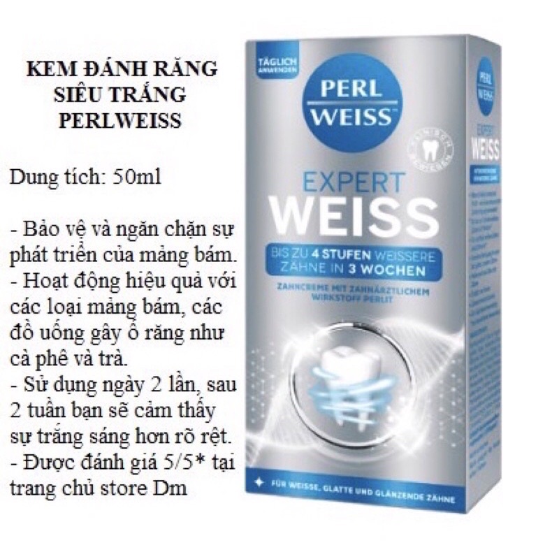 Kem đánh răng siêu trắng Perl Weiss