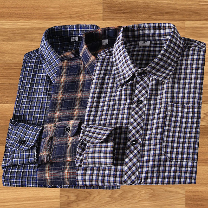 Áo Sơ Mi Cotton Dài Tay Màu Xanh Đậm Phong Cách Doanh Nhân bluebaju kameja lelaki Saz besarMen Cho Nam