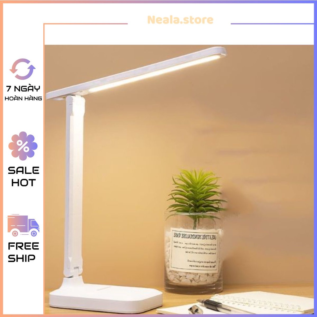 Đèn Học Để Bàn, Đèn Học Chống Cận Gấp Gọn LED USB Cao Cấp, Cảm Ứng Thông Minh DH01