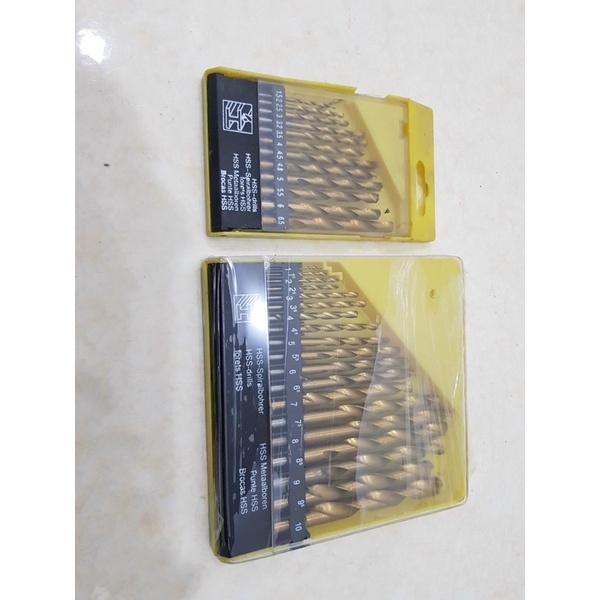 Bộ Mũi Khoan Sắt Thép Gỗ Đa Năng Vàng-Đen Cao Cấp, Có thể khoan gỗ, sắt thép, thủy tinh, gốm sứ, gạch men, tường bê tông