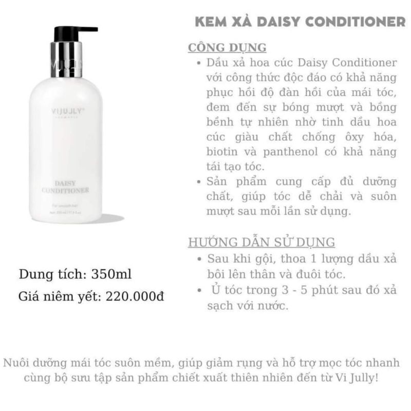 Kem xả Vijully Daisy Conditioner 350 ml