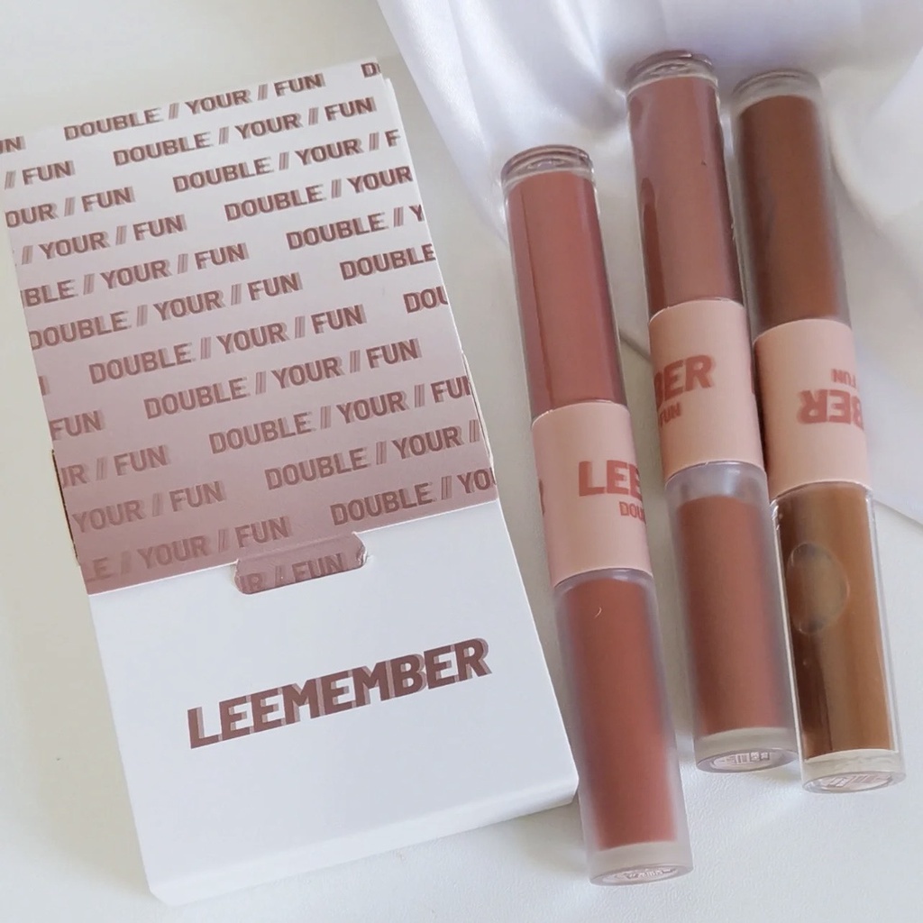 LEEMEMBER - Son kem Leemember Double Your Fun 2 đầu bóng và lì