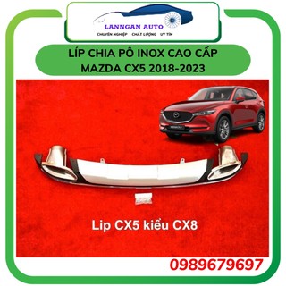 [Mã WCP072 giảm 30% đơn 120.000Đ] Lip chia pô xe MAZDA CX5 2018 - 2023, lippo cx5 Bô inox kiểu Mercedes