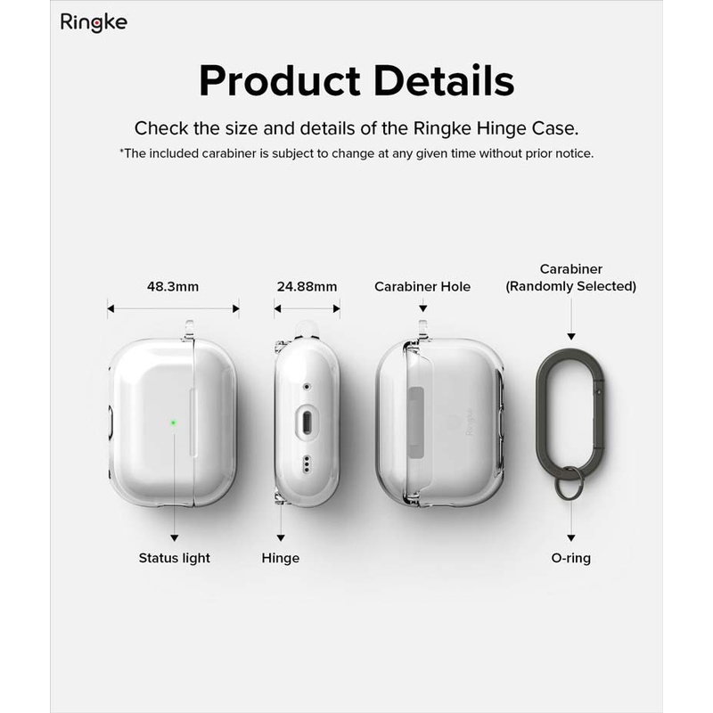 Vỏ ốp Airpods Pro 2 RINGKE Hinge Clear