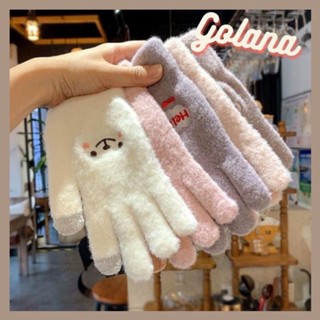 Găng Tay Len Cashmere Dày Dặn Giữ Ấm Mùa Đông Có Thể Chạm Màn Hình Cảm Ứng Dành Cho Nữ