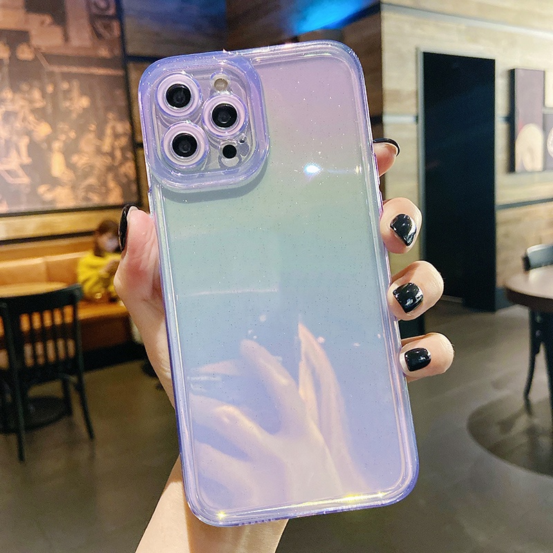 Ốp Điện Thoại Dẻo Trong Suốt Họa Tiết Bầu Trời Đầy Sao Cho iPhone 14 13 12 11 Pro Max XS XR X