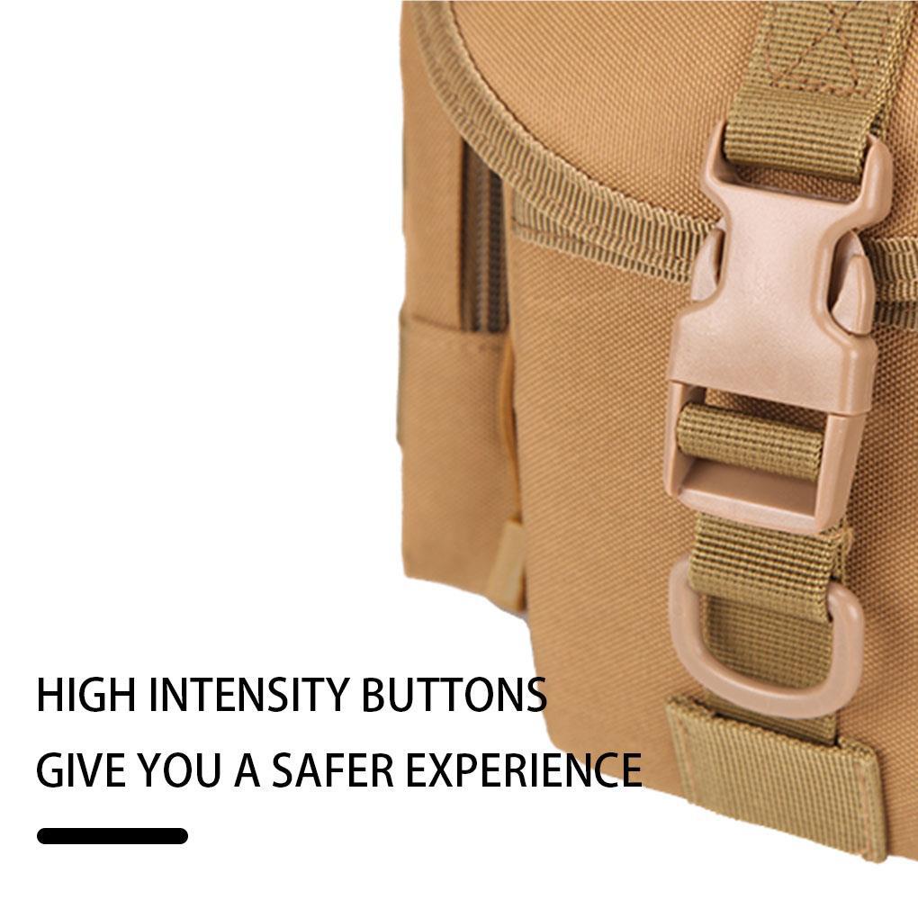 Túi Đeo Chân Bằng Vải Oxford Có Khóa Kéo Màu Đen Tiện Dụng Cho Hoạt Động Ngoài Trời