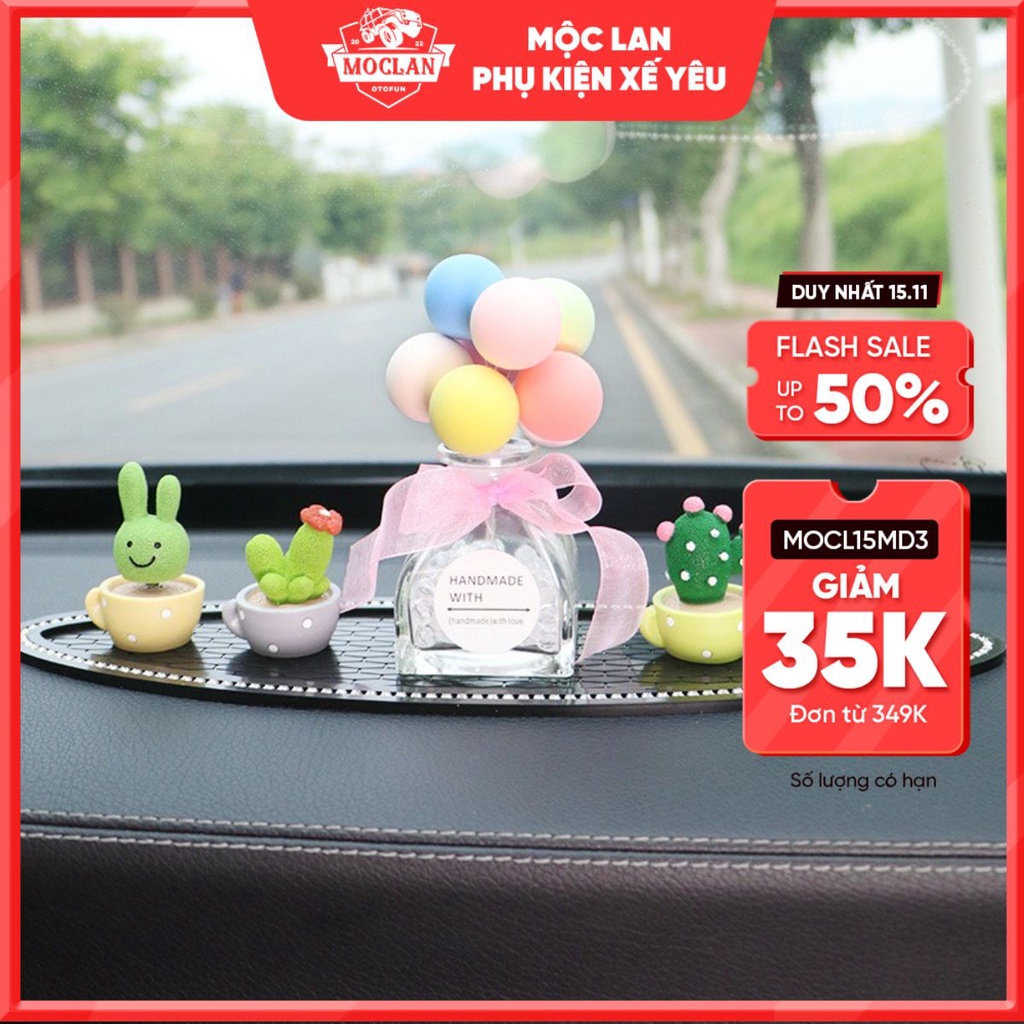 Trang trí taplo oto - Sét 4 chậu cây xương rồng mini xinh xắn biểu tượng vừa mãnh liệt vừa yếu đuối nồng nàn chung thủy