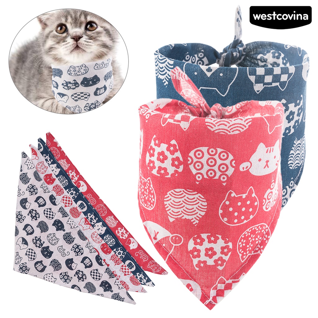 [Hot]☃Khăn Choàng Cổ Giữ Ấm Họa Tiết Hoạt Hình Cho Thú Cưng