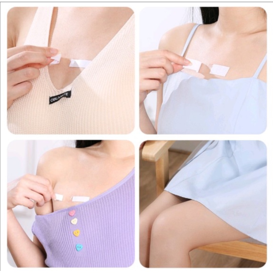 Túi 36 Miếng dán 2 Mặt Cố Định Chống Hở Mép Áo Váy Siêu Mỏng
