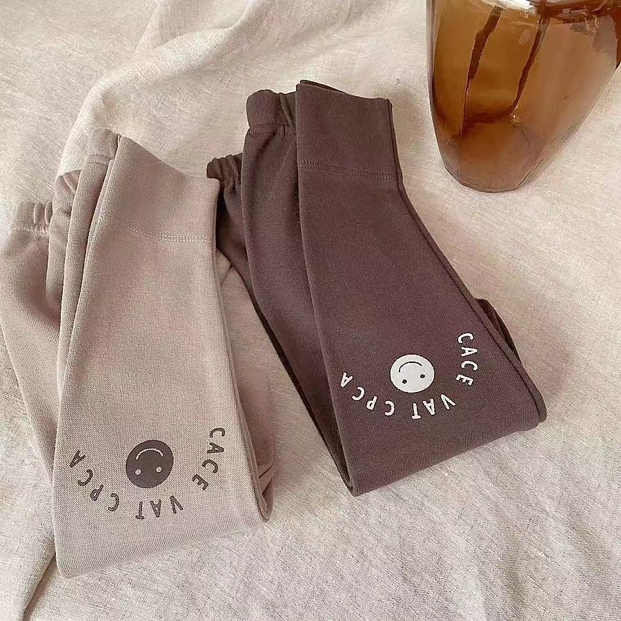 Quần Legging Lông Cừu Co Giãn In Hình Thời Trang Thu Đông Dành Cho Bé Gái