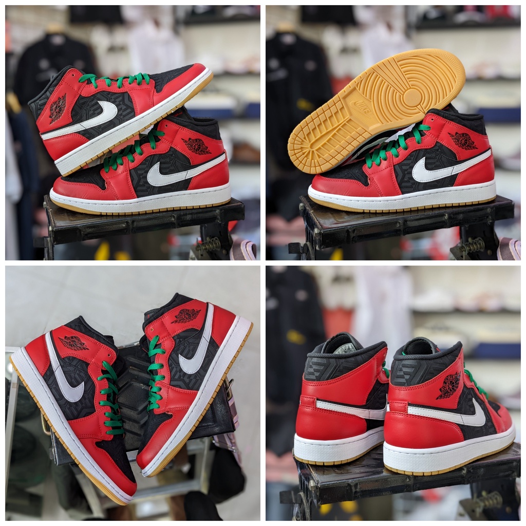 Giày thể thao sneaker cổ trung Nike Air Jordan 1 mid "Noel 2022"