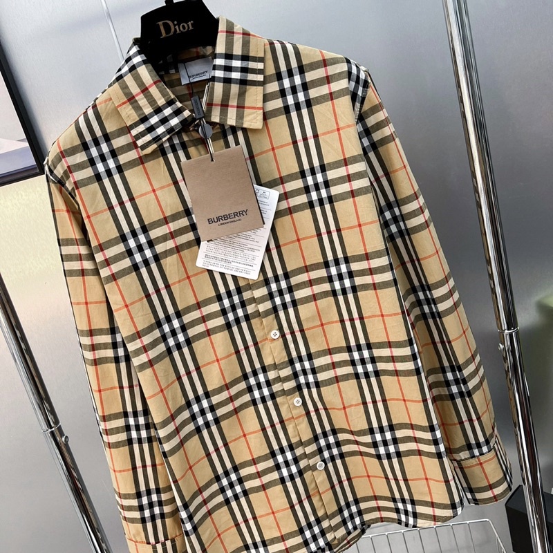 Áo sơ mi Burberry nam nữ dài tay hoạ tiết kẻ sọc màu caro chất liệu cotton cao cấp SM06P | BigBuy360 - bigbuy360.vn