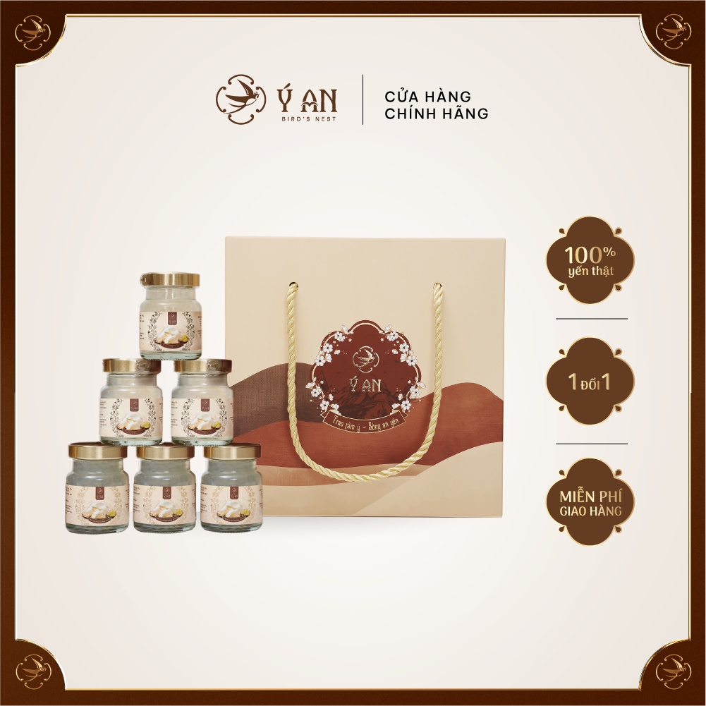 Yến chưng sẵn đường phèn Ý An thơm ngon bổ dưỡng set 6 hũ x 70ml
