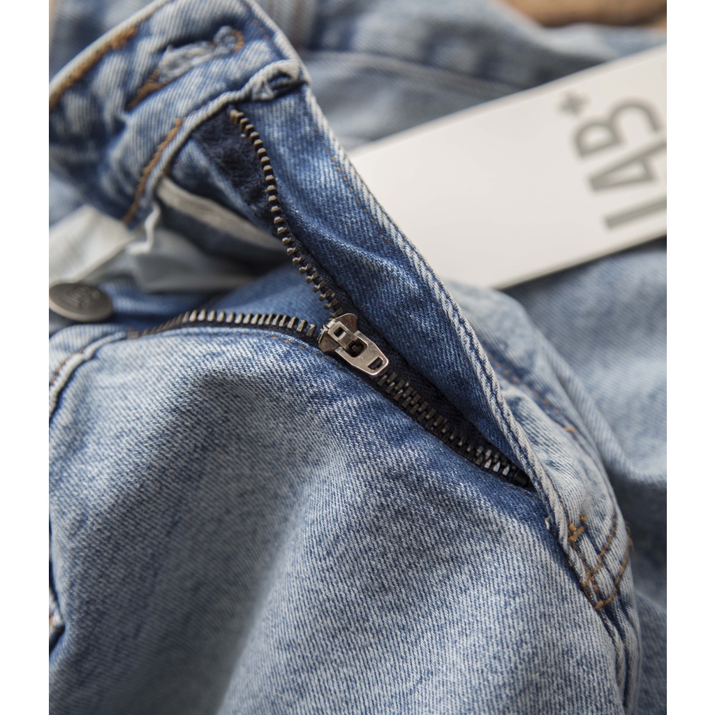 Quần jean nam LAB+ COTTONLAB quần bò nam túi chéo fom carrot fit LAB801