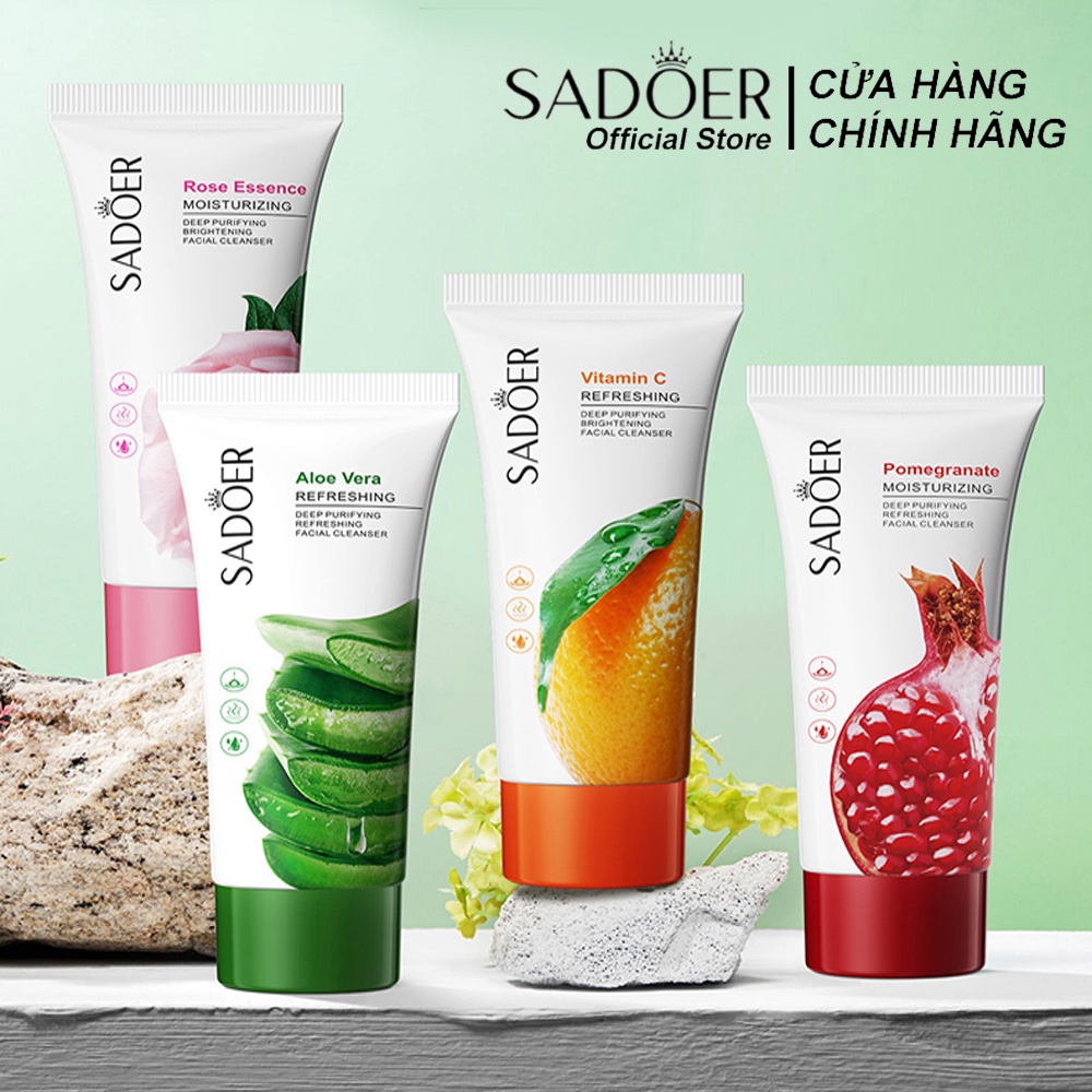 Sữa rửa mặt trái cây mùi thơm dễ chịu giúp làm sạch sâu kiềm dầu da căng bóng và làm sáng da