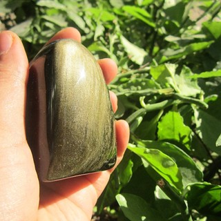 01 Viên Tumbled Golden Obsidian Đen Ánh Vàng