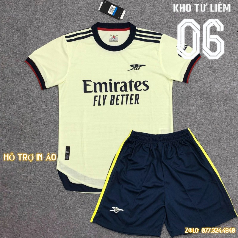 Đồ đá banh - bộ quần áo đá bóng nam ngắn tay Arsenal chất vải fex thái cao cấp