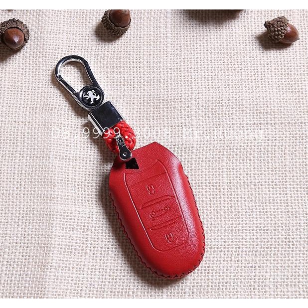Bao da chìa khoá peugeot, ốp bảo vệ chìa khoá da cao cấp peugeot new