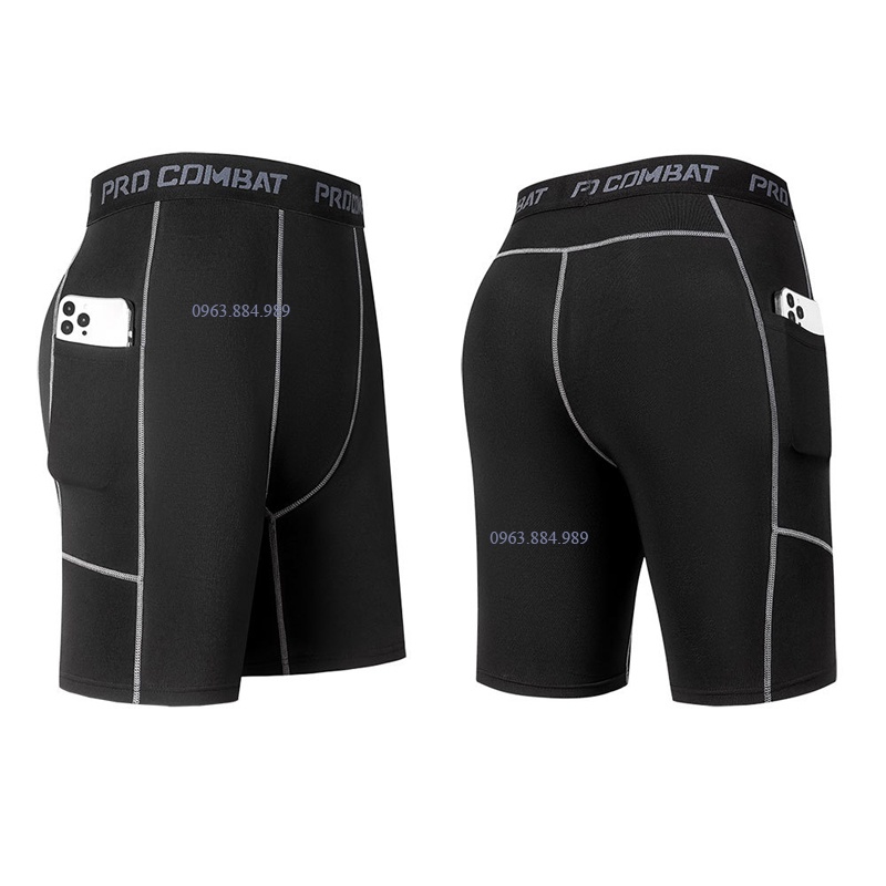 Combo 3 quần tạp gym, chơi thể thao GL.04 chất thun co dãn dáng lửng có túi tiện lợi cho anh chị em