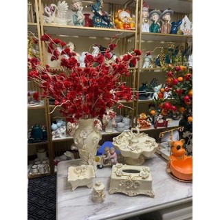Hoa giả - hoa anh đào cành hoa dài 1 mét nhiều màu sắc cành 5 nhánh trang trí đơn giản, đẹp