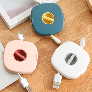  Hộp Đựng Dây Cáp Sạc   Điện Thoại Di Động Xoay Được Gọn Gàng 