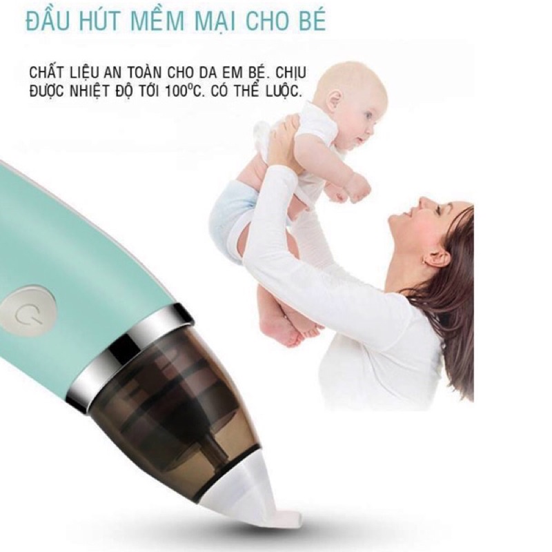 Máy hút mũi điện tử đầu mềm UPASS Ichiko (có 2 đầu hút cho bé sơ sinh và trên 2 tuổi)