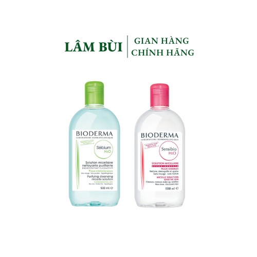 Nước Tẩy Trang Bioderma Créaline H2O 500ml Bản Mới Nhất.