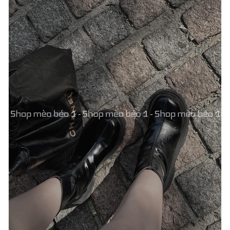 Bốt boot lửng mai phương bùi mũi tròn đế cao khoá sau fullbox hàng quảng châu cao cấp
