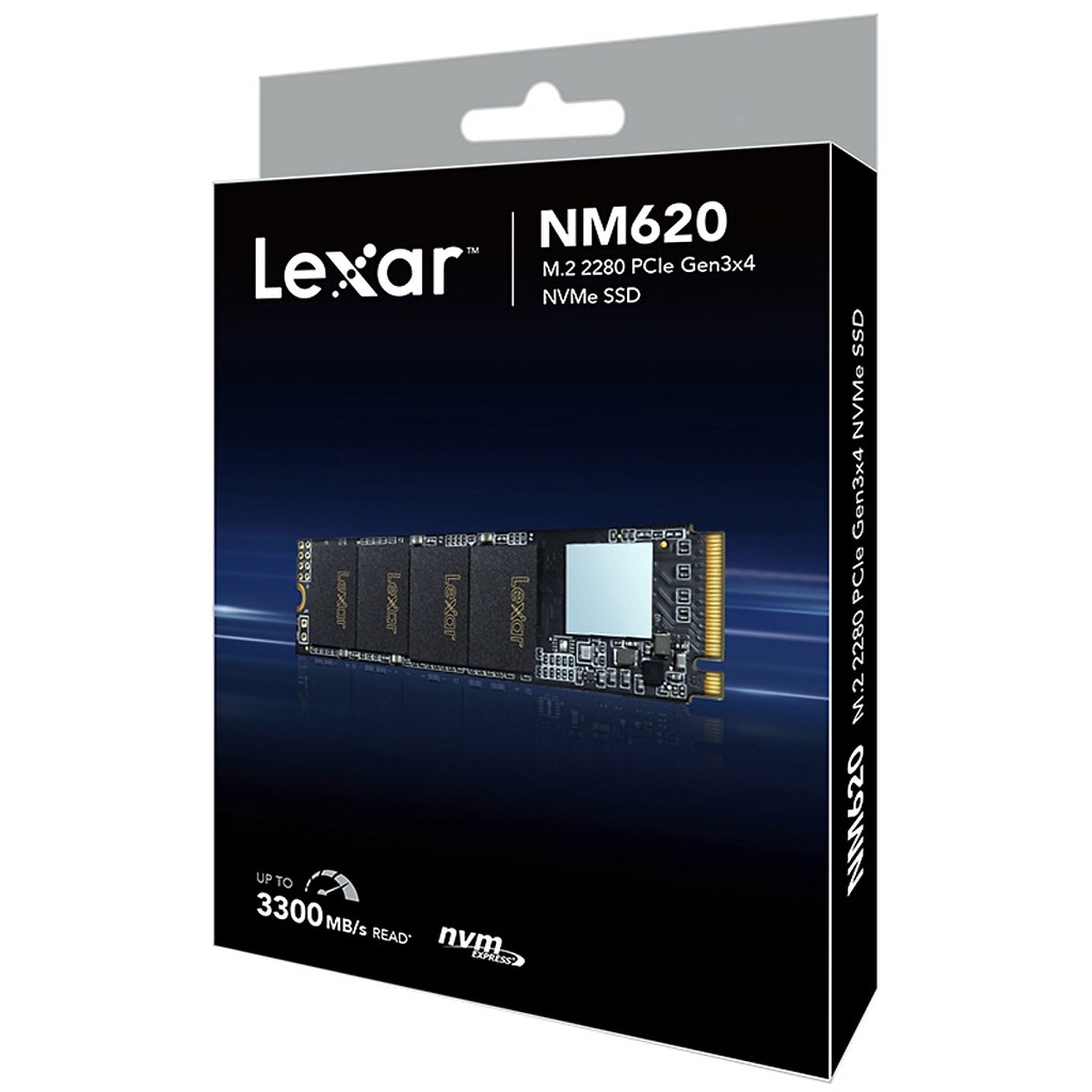 [ELCL888 giảm 8%] Ổ Cứng SSD Lexar NM620 512GB M.2 2280 NVMe Up to 3300MB/s - Hàng Chính Hãng