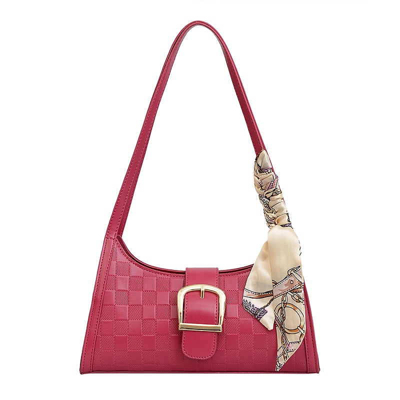 Túi Đeo Vai Họa Tiết Kẻ Sọc Có Khóa Cài Thời Trang Cho Nữ