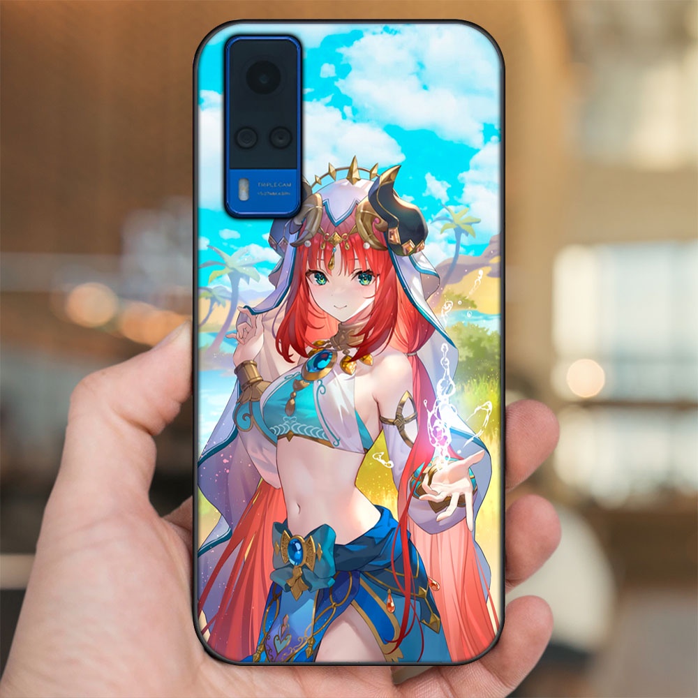 Ốp lưng Vivo Y51 2020, Y53s viền đen in hình Nilou Genshin Impact