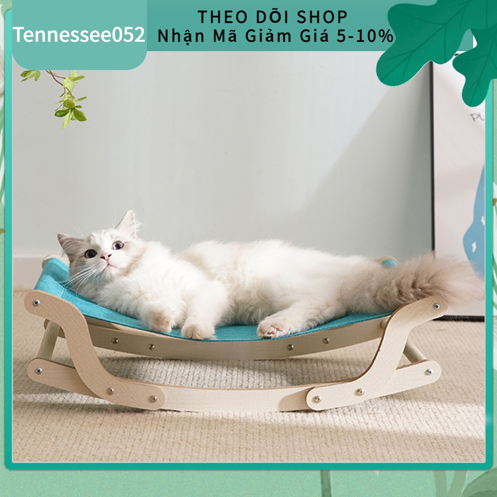 [Hàng Sẵn] Giường ngủ gỗ cho mèo - Giường võng treo xinh xắn cho mèo Đa năng tối giản【Tennessee052】
