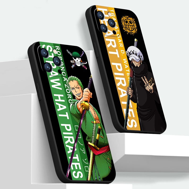 Ốp Điện Thoại Silicon Mềm Viền Vuông Hình ZORO LAW LUFFY Cho Redmi Note 10 10S A1 A2 10C 11 11S 9 9A 9S 9C 9T PRO 4G 5G