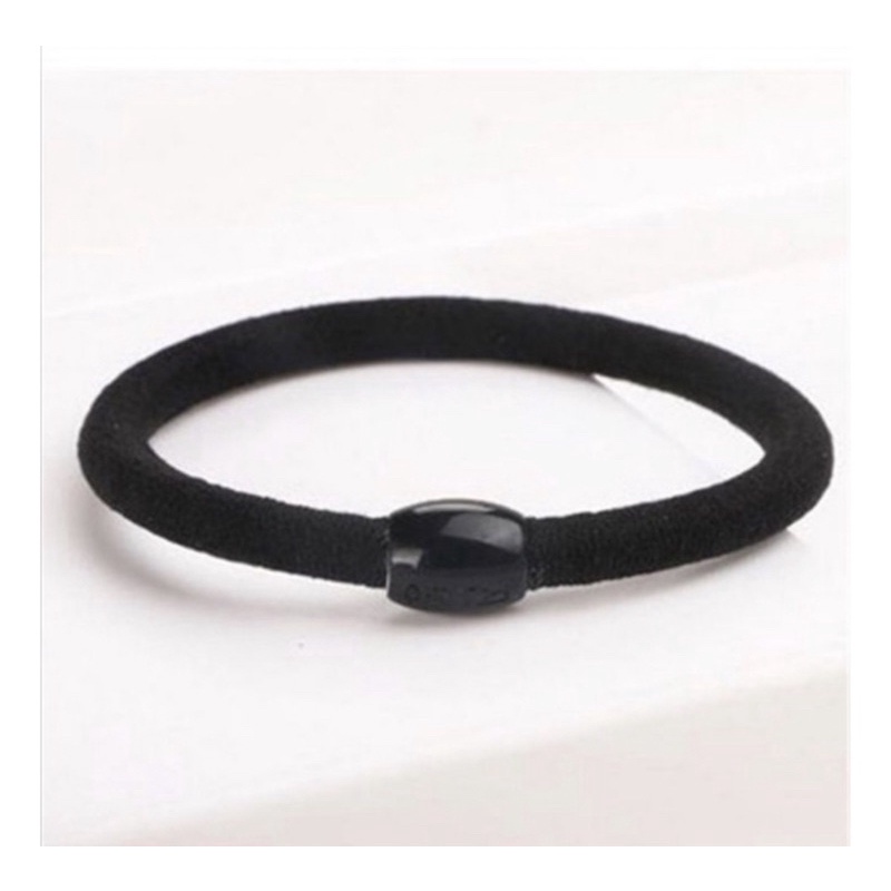 10 Dây thun cột tóc màu đen nút tròn