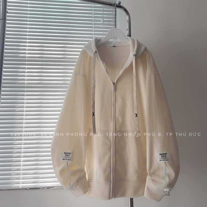 Áo Hoodie Zip Khoác Kéo Nỉ Ngoại Tag X ROCKTORY Nhiều Màu Form Rộng Unisex Nam Nữ