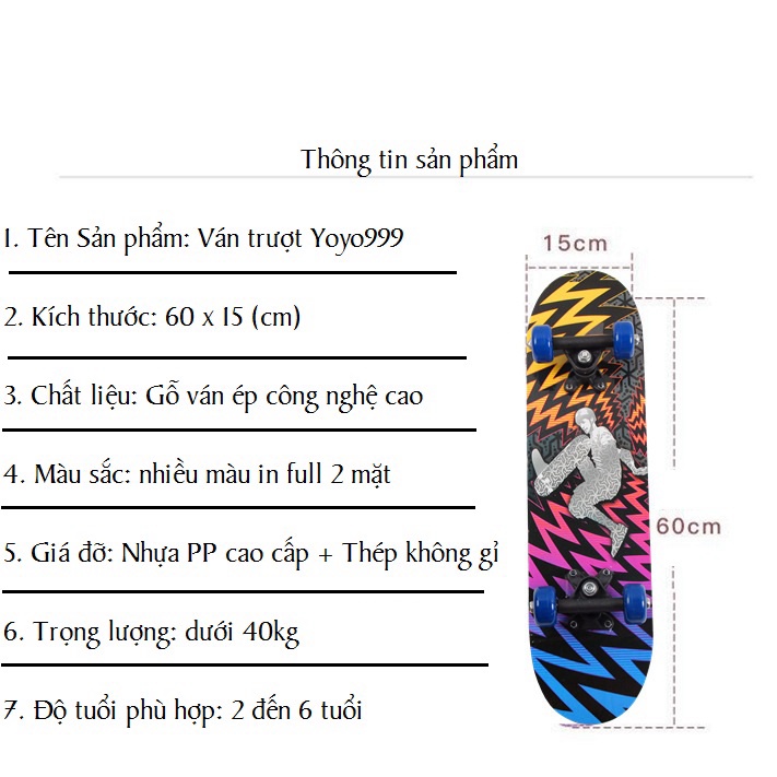 Ván Trượt Siêu Anh Hùng Họa Tiết Hoạt Hình Bắt Mắt Ván Gỗ Dày Khung Hợp Kim Chắc Chắn 4 Bánh Xe Cân Bằng Dễ Trượt -