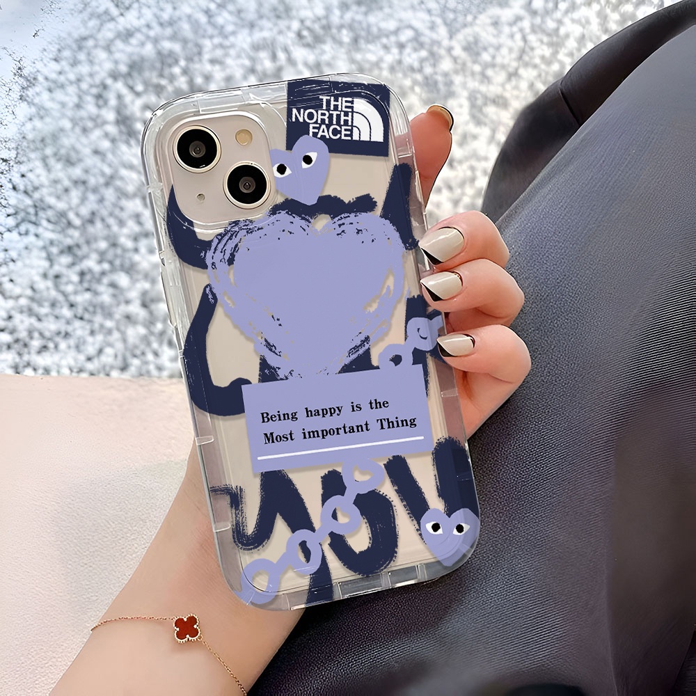 Ốp Điện Thoại Trong Suốt In Hình Trái Tim Cho iphone 14promax 11 13 12 7Plus X XS Max