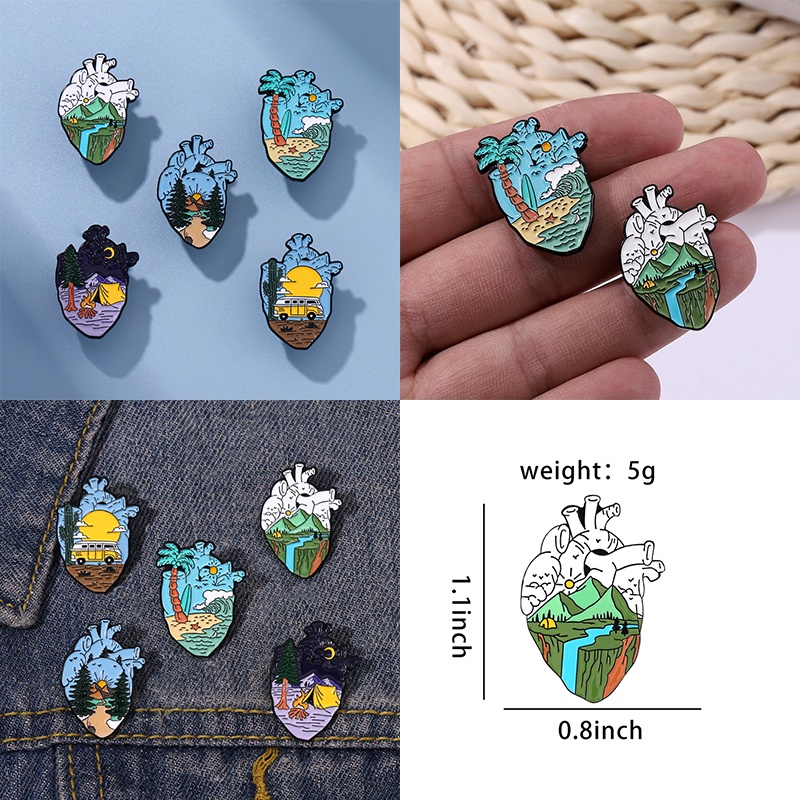 Ghim Cài Áo Hình Đàn Organ Trái Tim Bộ Não Bộ Não Sáng Tạo