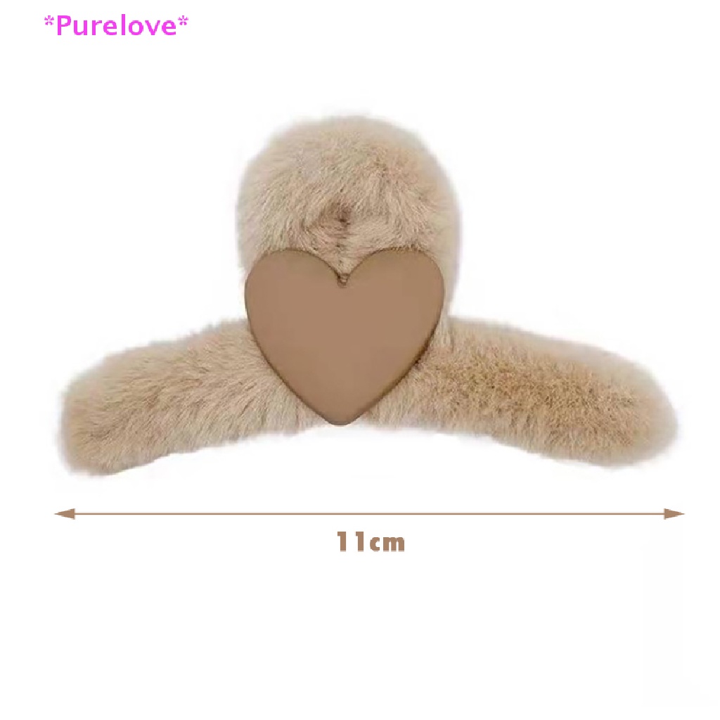 Kẹp Tóc Càng Cua Đính Nơ Tua Rua Phối Lông Dày Dặn Dễ Thương Thời Trang Mùa Đông Mới