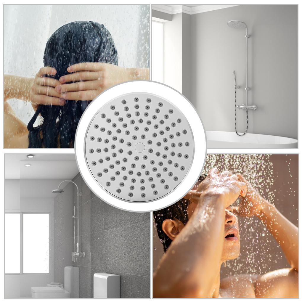 Đầu Vòi Sen Áp Suất Cao 6 Inch Bằng ABS Chrome Gắn Tường Nhà Tắm Tiết Kiệm Nước