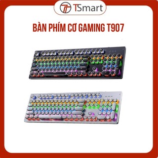 Bàn phím cơ gaming t907 pro phiên bản cao cấp 2022, blue switch 104 phím led rgb siêu đẹp, bàn phím máy tính k40