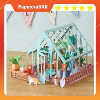 Mô hình giấy 3D Kiến Trúc Nhà Xinh Greenhouse