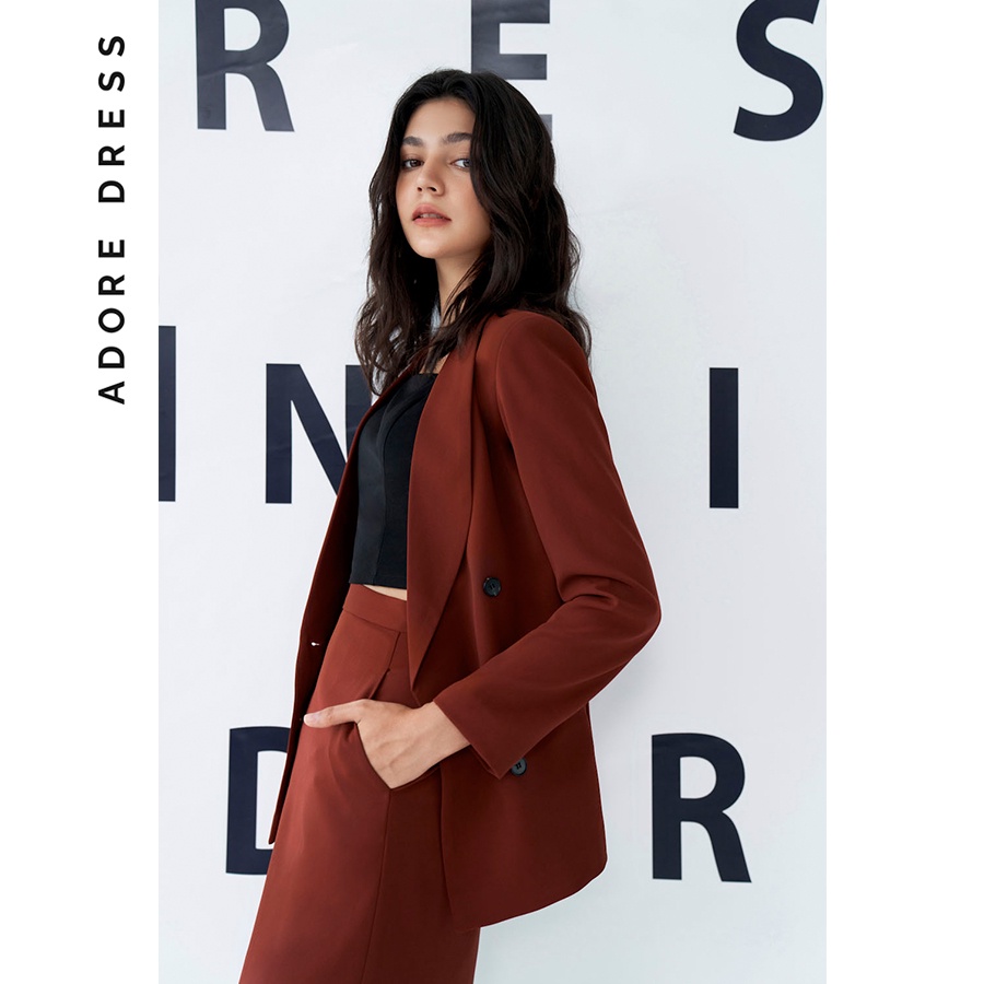 Blazer cổ sam 6 khuy màu đỏ gạch 2BL1035 ADORE DRESS | BigBuy360 - bigbuy360.vn