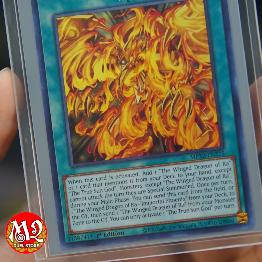 Lá thẻ bài Yugioh MP22-EN275 - The True Sun God - Ultra Rare - Tặng kèm Toploader