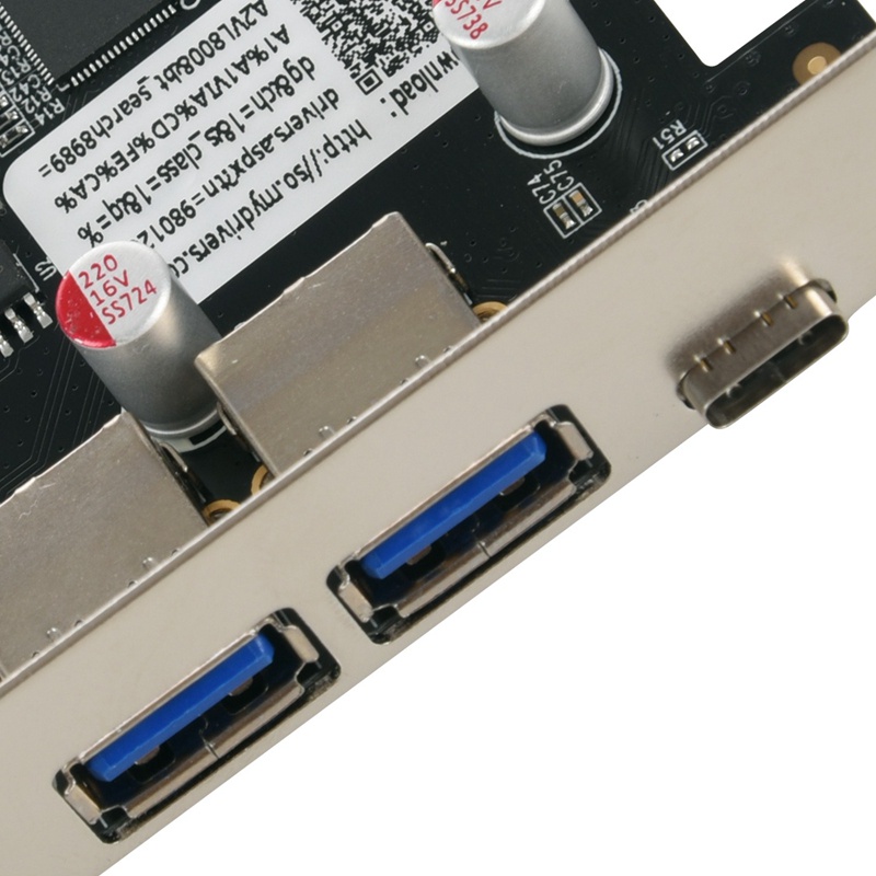 Thẻ Mở Rộng Pci-E Usb 3.1 Type C Pcie Sang 1 Type C Và 2 Type A 3.0 Usb Cho Máy Tính Để Bàn