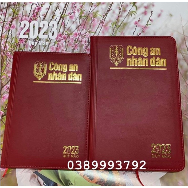 sổ tay Công An nhân dân 2023 size 16x24cm