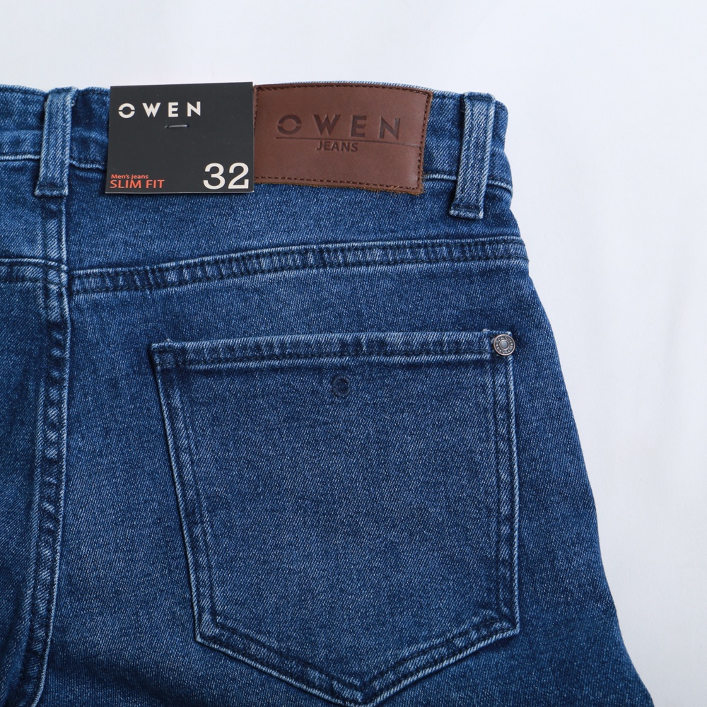 OWEN - Quần jean Slim Fit Xanh - QJSL221495