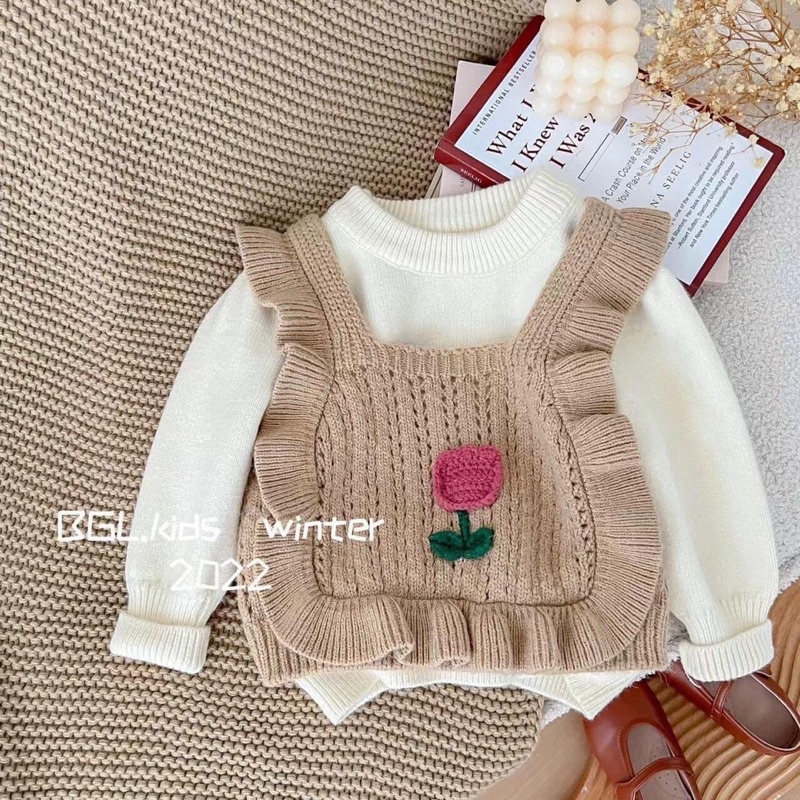 ÁO LEN YẾM SIÊU XINH TIỂU THƯ CHO BÉ GÁI HÀNG QCCC