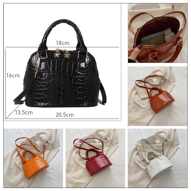 Mischa Túi Xách Da PU Màu Trơn Phong Cách Phương Tây Thời Trang Thu Đông